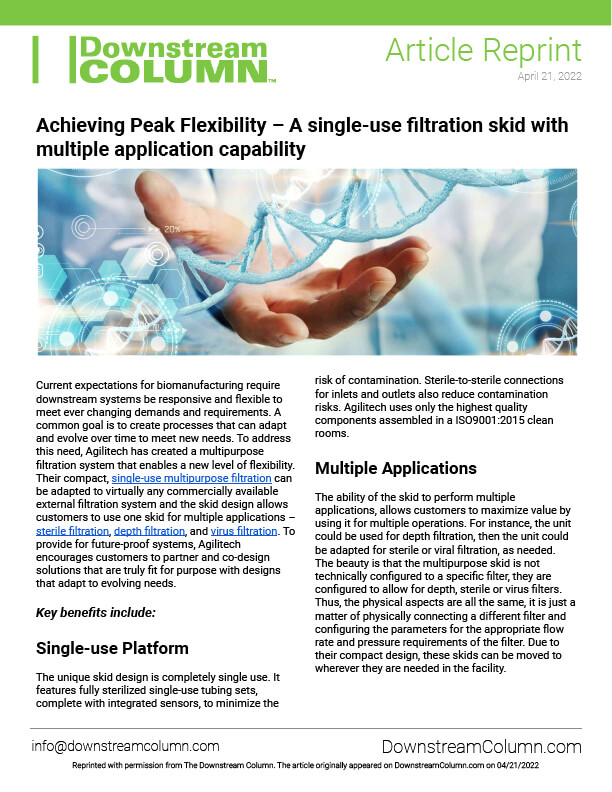 Downstream Column Reprint - Multipurpose Filtration System Cool Tool