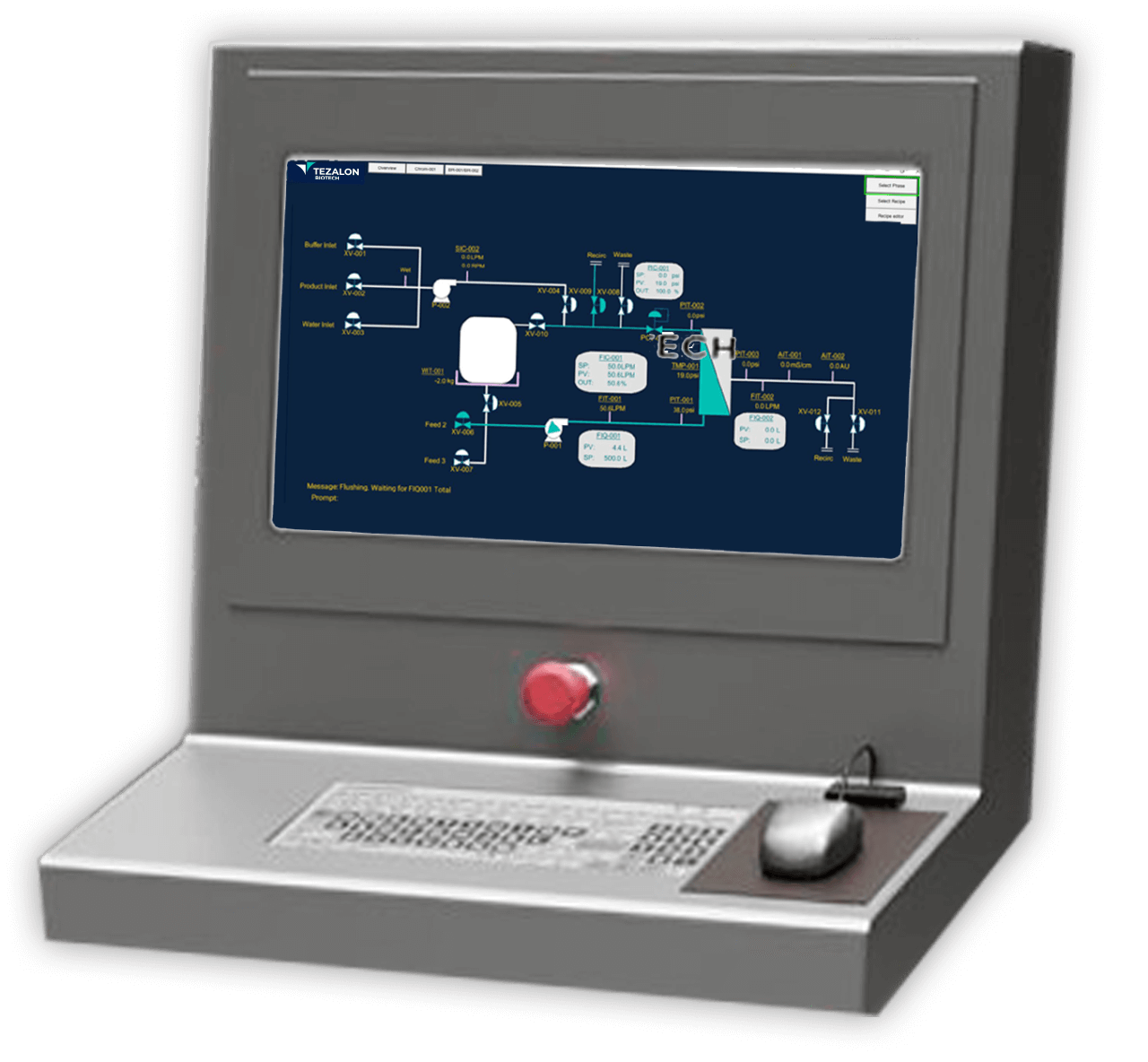 Tezalon TFF Chromatography User Interface