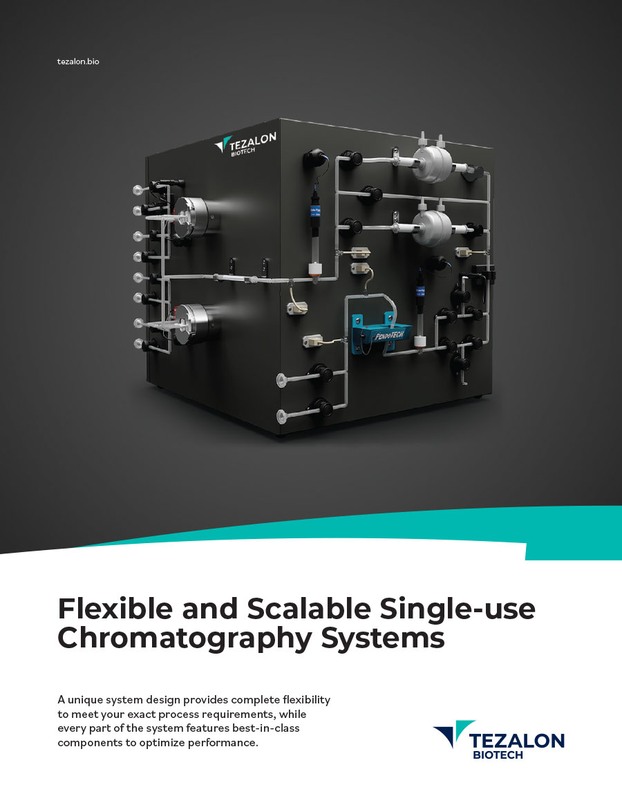 Brochure cover - Tezalon single use chromatography systems