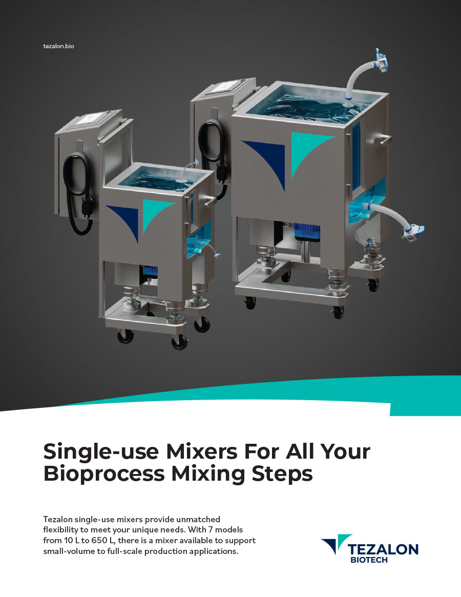 Brochure cover Tezalon Single-use Mixers