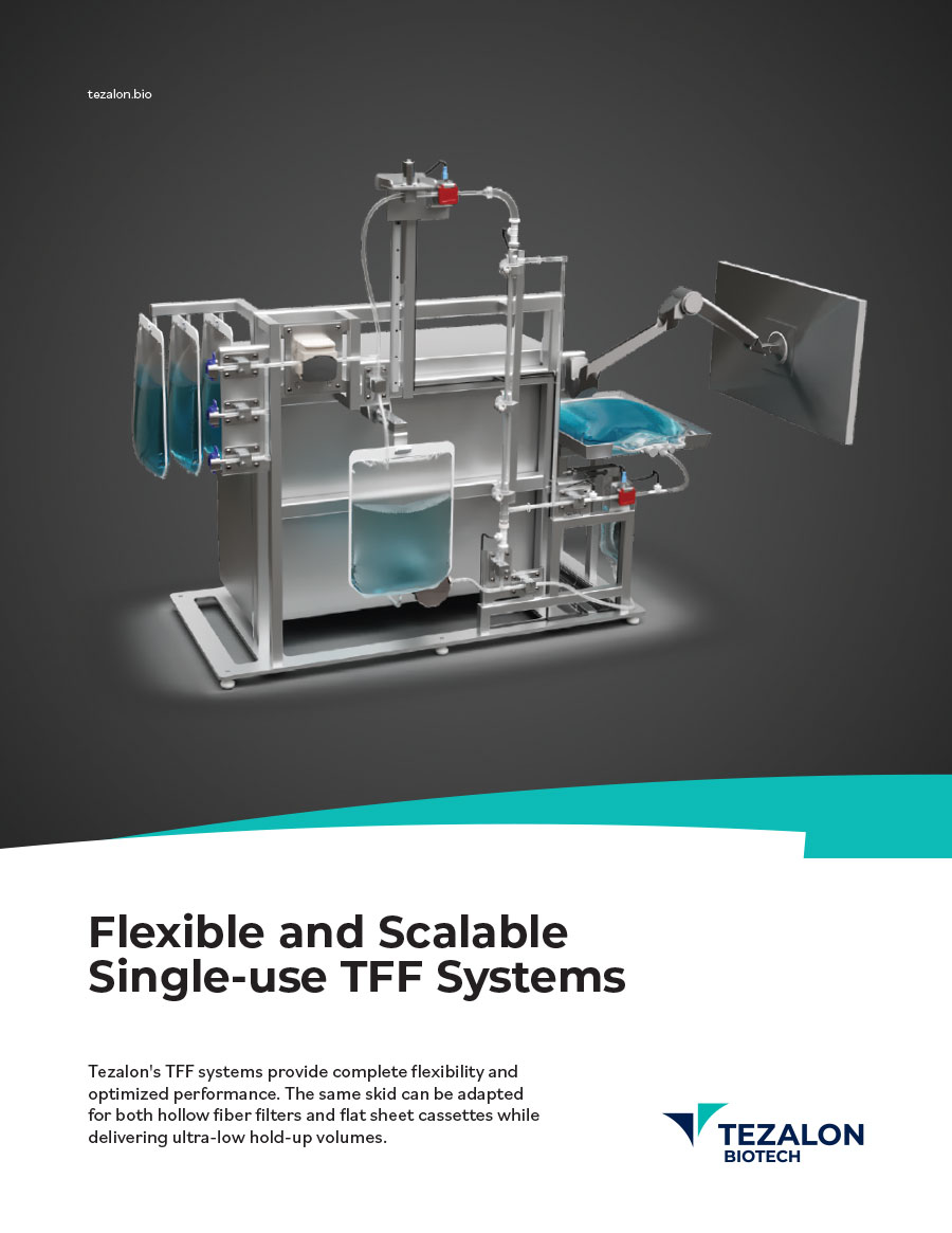 Brochure cover - Tezalon single use TFF systems